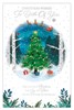 Both Of You Christmas Card with 8 Page Insert - Xmas Tree Silver Foil 12x8"