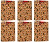 Pack of 6 Extra Large Christmas Gift Bags - Kraft Santa Tree Turkey 18x13"