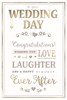 Wedding Day Card - Congratulations Gold and Silver Writing with Gold Foil 9x6"