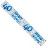 Age 40th Male Blue & Silver Foil Birthday Party Banner - 40 Happy Birthday