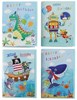 4 x Handmade Birthday Cards Assorted Multipack Childrens Boys Kids 7.75x5.25"