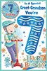 Great Grandson 7th Birthday Card & Badge - Boy on Scooter with Blue Foil 9x6"