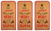 Pack of 3 Christmas Money Wallet Gift Cards Envelopes - Gold Foil Star Reindeer