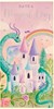 Money Wallet Gift Card & Envelope Pink Fairytale Castle Dragon Silver Foil 7x3.5