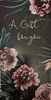 Money Wallet Gift Card & Envelope - Pink Flowers with Gold Foil Writing 7x3.5"