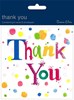Pack Of 6 Thank You Cards & Envelopes - Multicoloured Text Spots