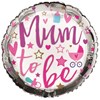 Round 18" Mum To Be Foil Helium Balloon (Not Inflated) - Bottle, Dummy & Stars