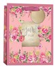 Medium Floral Gift Bag - Pink with Roses and Flowers and Gold Foil Finish 10x8"