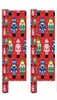 8m (2x4m) Modern Christmas Gift Wrapping Paper Roll Red with Nutcracker Soldiers