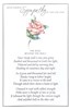 Sympathy Condolence Card with Insert - Pink Rose and Silver Foil Poem Verse 9x6