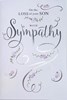 Loss Of Your Son Sympathy Card - Flowers and Silver Foiled Writing Swirls 7.5"x5