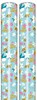 6m Gift Wrapping Paper 2x3m Roll Mint Green with Flowers and Bee Happy