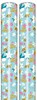 6m Gift Wrapping Paper 2x3m Roll Mint Green with Flowers and Bee Happy