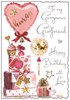 Jonny Javelin Girlfriend Birthday Card - Pink Presents Balloons & Foil 9x6.25"