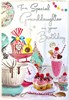 Jonny Javelin Granddaughter Birthday Card - Cupcakes & Milkshake 9x6.25"