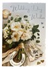 Jonny Javelin Wedding Day Card - Tied Flowers Horseshoe Rings & Foil 9x6.25"