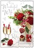 Jonny Javelin Wife Ruby 40th Wedding Anniversary Card - Roses & Glasses 9x6.25"