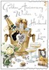 Husband Golden 50th Wedding Anniversary Card - Champagne Bucket 9x6.25"