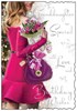 Jonny Javelin Granddaughter Birthday Card - Lady in Pink Dress & Flowers 9x6.25"