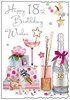 Jonny Javelin Age 18th Birthday Card - Pink Cocktail and Champagne 9" x 6.25"