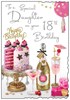 Jonny Javelin Daughter 18th Birthday Card - Cake & Champagne with Foil 9x6.25"
