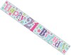 Age 21 Female Pink Lilac Silver Foil Party Banner - Happy 21st Birthday
