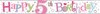 Age 5 Foil Girl Party Banner - Pastel Writing - Happy 5th Birthday