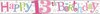 Age 13 Girl Foil Party Banner - Pastel Writing - Happy 13th Birthday