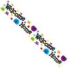 Welcome Home Foil Party Banner - Welcome Home - Multicoloured Spots & Stars