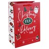 Personalised Christmas Eve Gift Bag with Gold Foil Stickers 18x13" Any Name