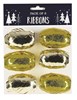 Pack of 6 Gift Wrapping Ribbons Cops - Gold Metallic Holographic