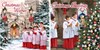 Pack of 12 Religious Square Foil Christmas Cards - Choir Boys & Church