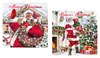 Pack of 12 Square Foiled Christmas Cards - Jolly Santa Father Christmas