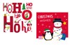 Pack of 20 Mini Square Christmas Cards - 2 Designs - Santa Ho Ho Snowman Penguin