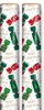 8m (2x4m) Modern Christmas Gift Wrapping Paper Roll - White Red Green Crackers