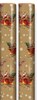 8m (2x4m) Traditional Christmas Gift Wrap Paper Roll- Gold with Santa in Sleigh