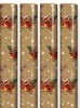 16m (4x4m) Traditional Christmas Gift Wrap Paper Roll - Gold Paper Santa Sleigh