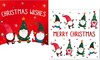 Pack of 12 Square Christmas Cards - Bearded Gnome Nordic Gonks & Foil