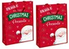 Set of 2 Jumbo Woven Christmas Bags Santa Sacks Bag for Life 28x19" Cute Santa