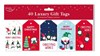 Pack of 40 Christmas Gift Tags - Cute Nordic Bearded Gnome Gonk Designs