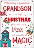 Grandson Christmas Card - Christmas Fun and Magic with Foil 7.5x5.25"