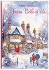 From Both Of Us Christmas Card - Couple & Dog in Snowy Street with Foil 7.5x5.25