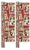 8m (2x4m) Christmas Gift Wrap Paper Roll - Red with Traditional Santa Reindeers