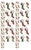 8m (2x4m) Christmas Gift Wrapping Paper Roll - Red & Green Stockings Candy Canes