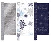 12m (3x4m) Christmas Gift Wrapping Paper - Navy Blue Silver and White