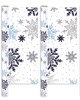 8m (2x4m) Gift Wrapping Paper - White with Navy Blue Silver Snowflakes