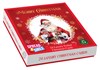 Box Of 24 Scenic Foiled Christmas Cards - 2 Designs - Santa and Gifts Gold Foil