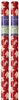 6m (2 x 3m) Christmas Gift Wrapping Paper - Red with Gingerbread Men Houses