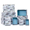 Set Of 10 Oblong Christmas Nested Gift Boxes - Aspen Ski Village