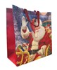 Reusable Square Jumbo Christmas Gift Bag 15.75x15.75" Woven Bag for Life - Santa